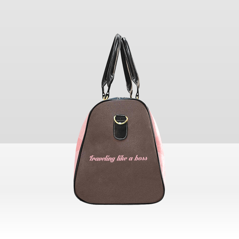 Pink and Brown Travel Like A Boss Travel Bag