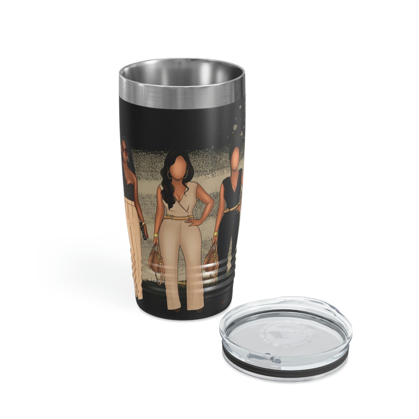 All The Melanin Black and Tan Ladies Ringneck Tumbler (ATM Collection)