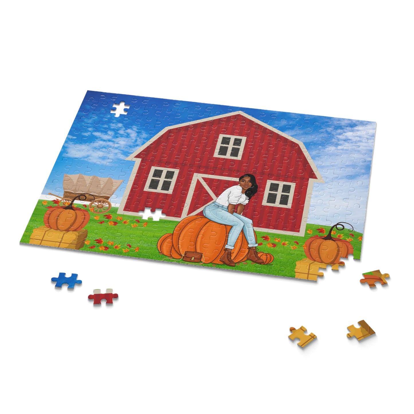 Sitting With The Pumpkins Puzzle 4 (120, 252, 500-Piece)