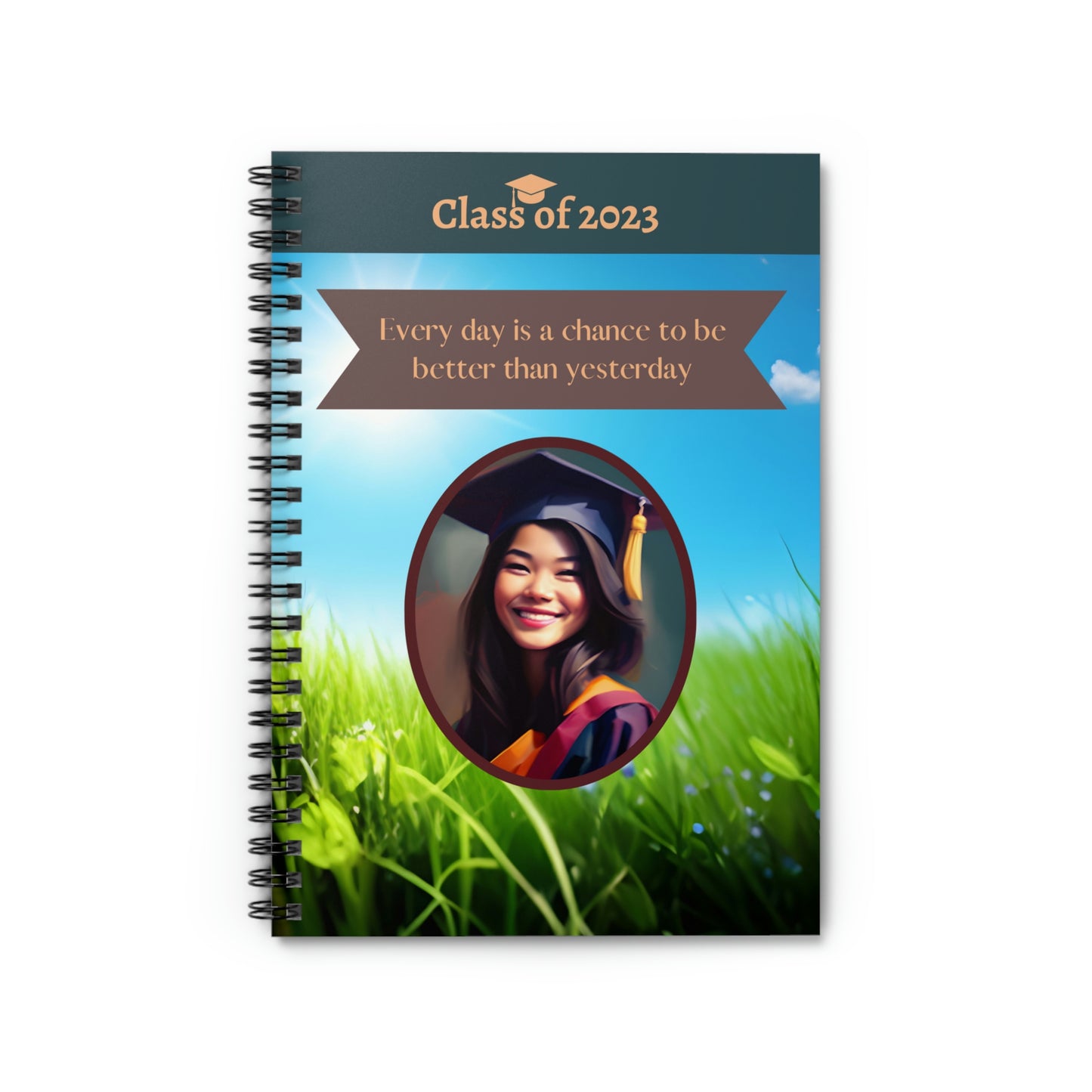 Class of 2023 Graduate Journal - (Asian Young Lady 2) - Ruled Line