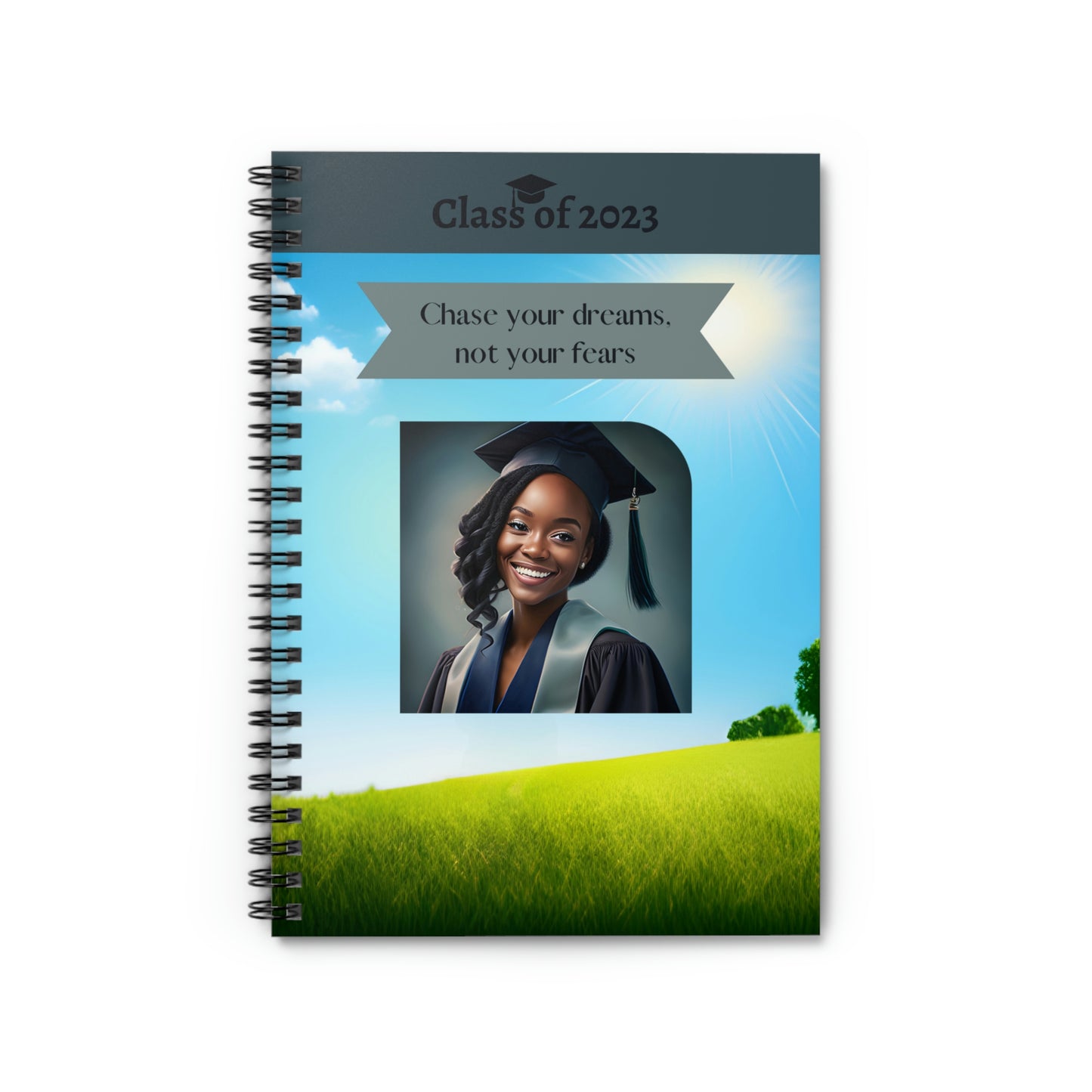 Class of 2023 Graduate Journal - (AA Young Lady 2) - Ruled Line
