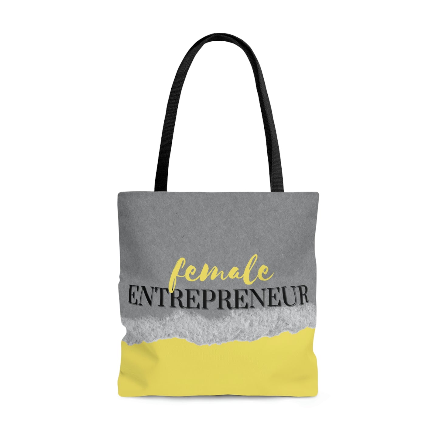 Female Entrepreneur (Yellow and Gray) Tote Bag