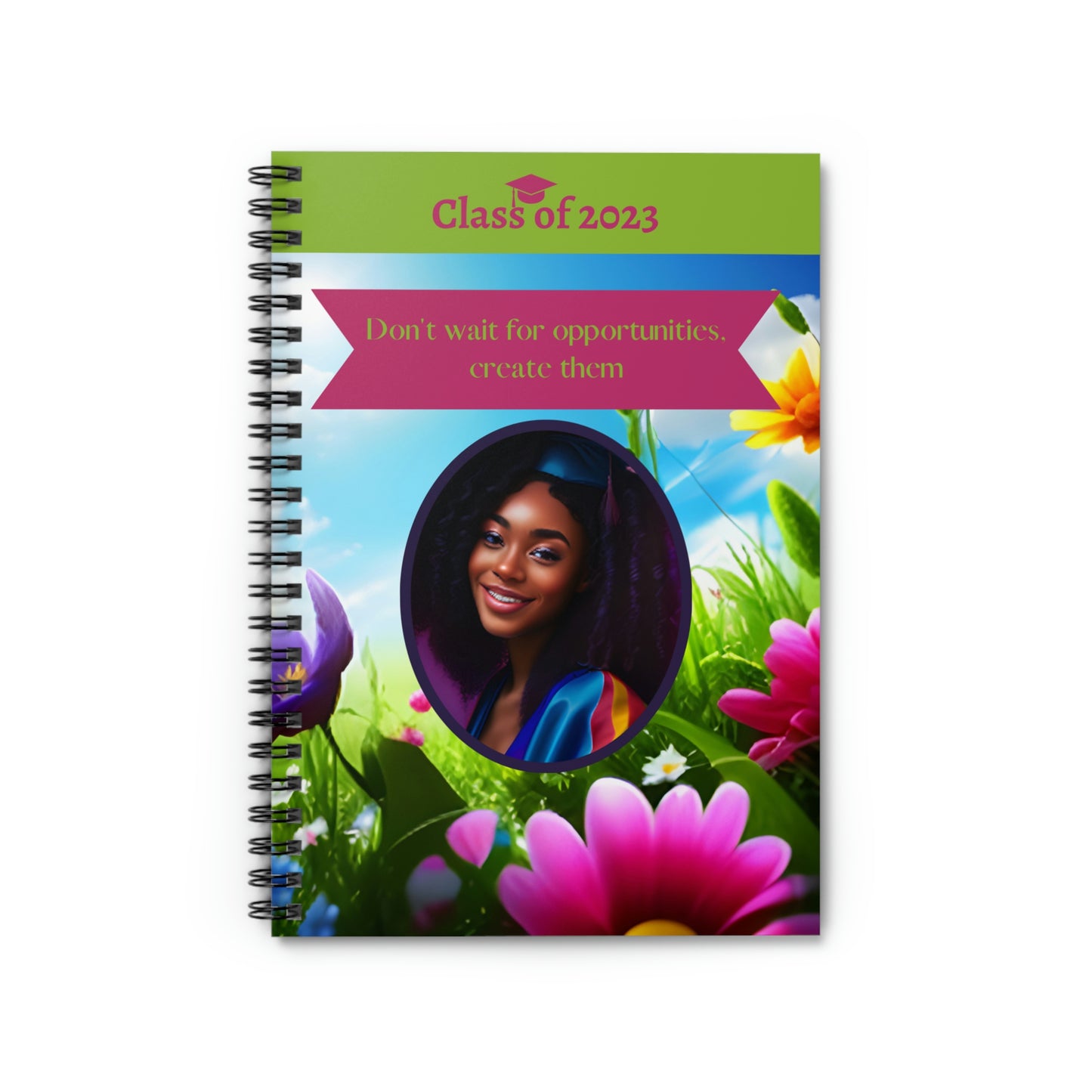 Class of 2023 Graduate Journal - (AA Young Lady 1) - Ruled Line