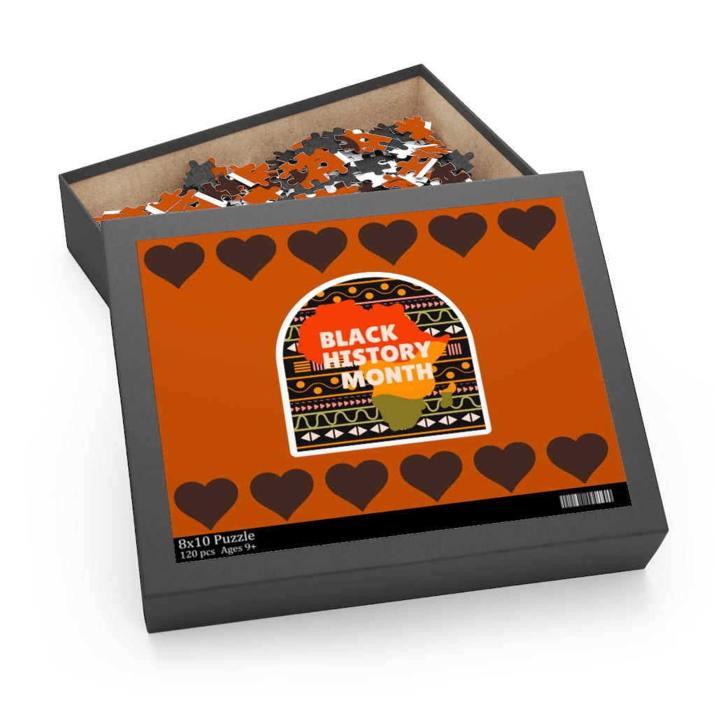 Black History Month (Brown Hearts) Puzzle (120, 252, 500-Piece)