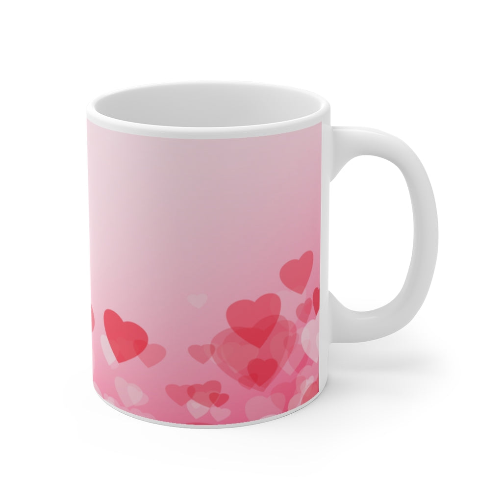 Pink Hearts Ceramic Mugs (11oz / 15oz)
