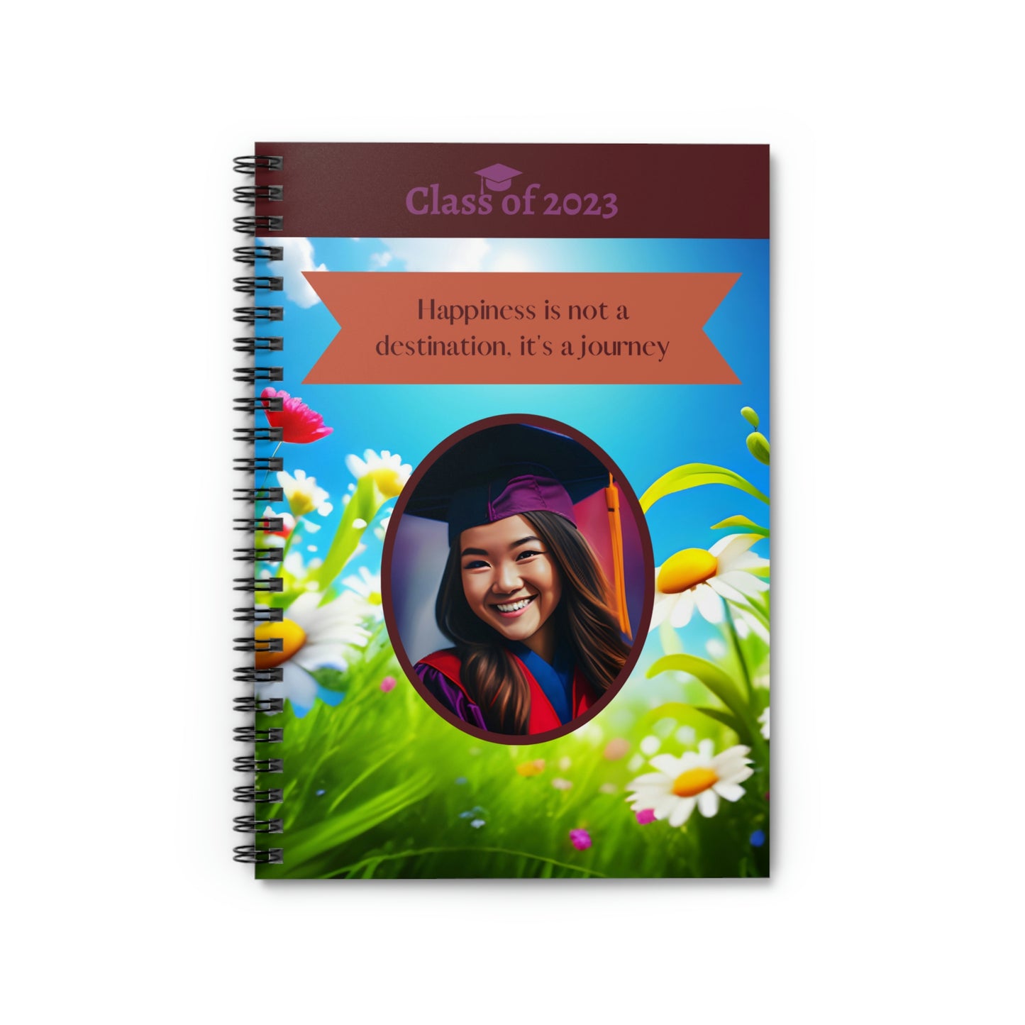 Class of 2023 Graduate Journal - (Asian Young Lady 1) - Ruled Line