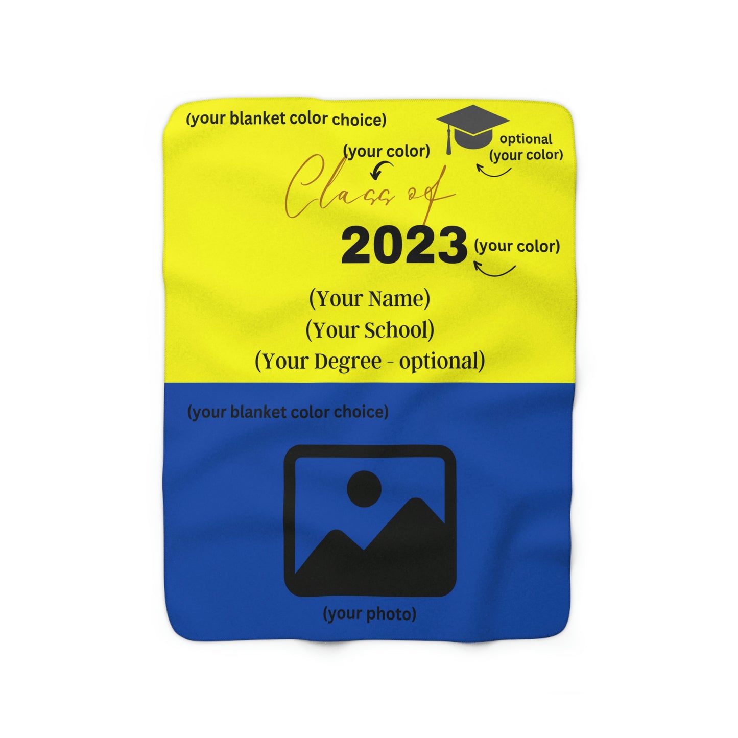 2023 Graduation Sherpa Fleece Blanket (PERSONALIZED)