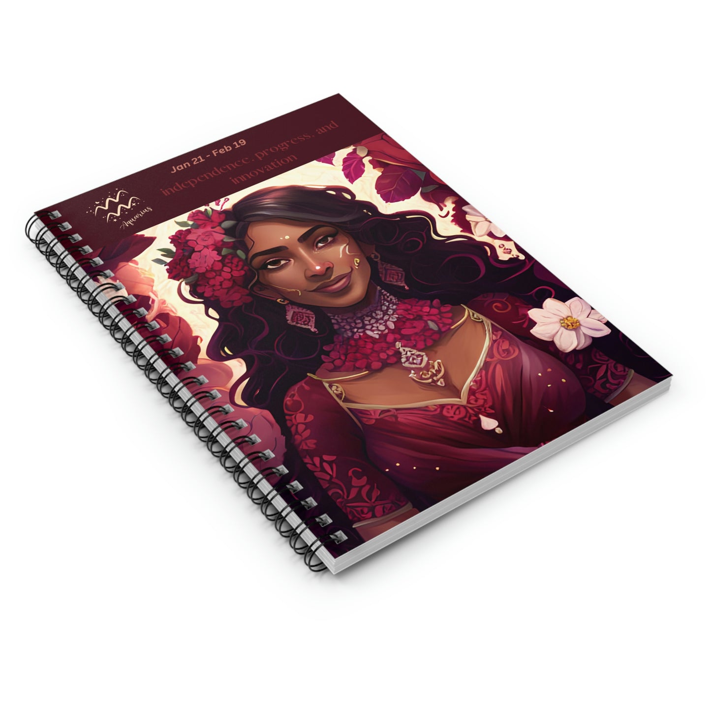 Astrology Collection (Aquarius) - Middle Eastern and Indian Culture Journal - Ruled Line