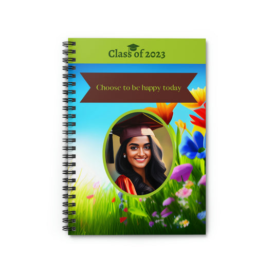 Class of 2023 Graduate Journal - (Indian Young Lady 1) - Ruled Line