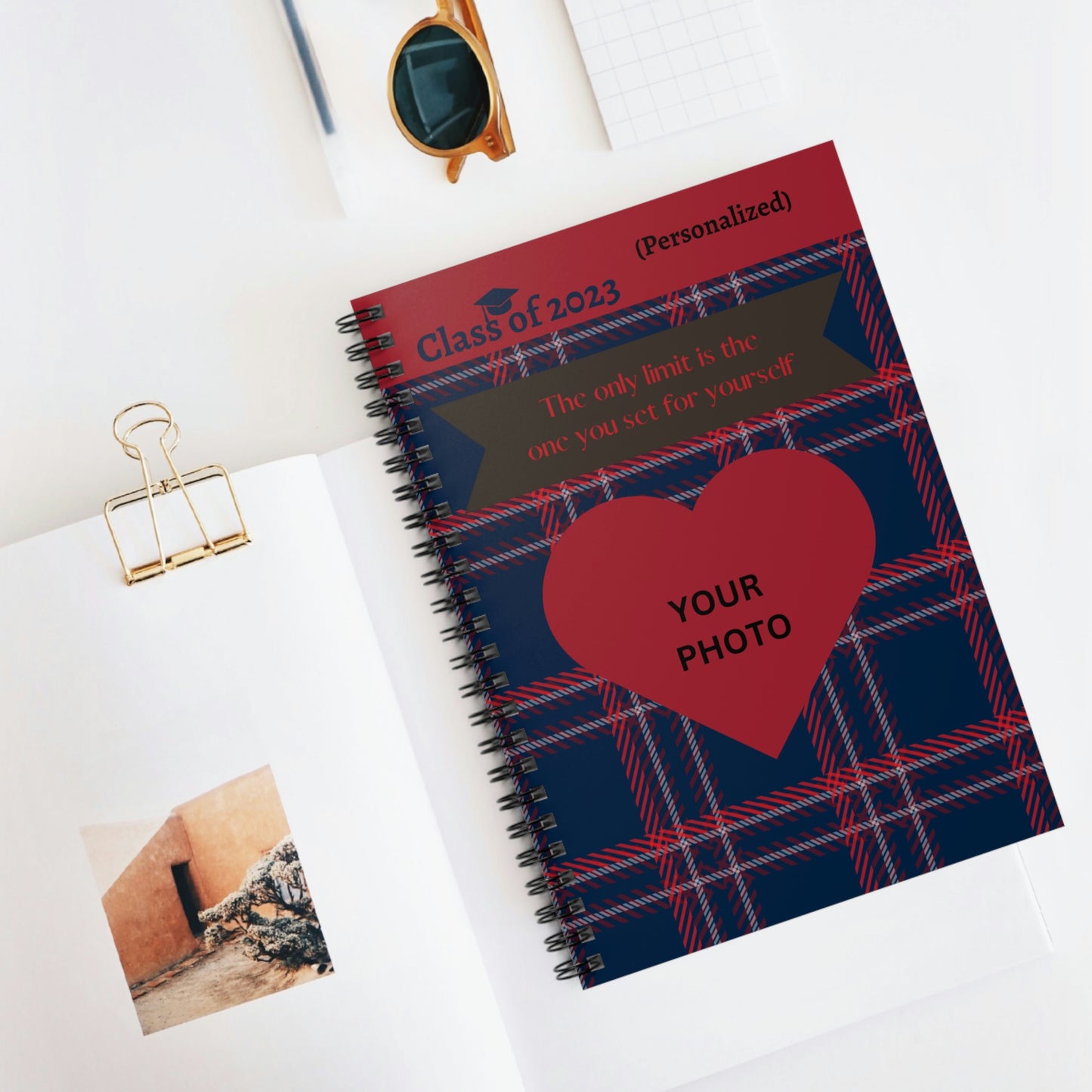 Class of 2023 Graduate Journal - (AA Young Man 2) Ruled Line - (PERSONALIZED)