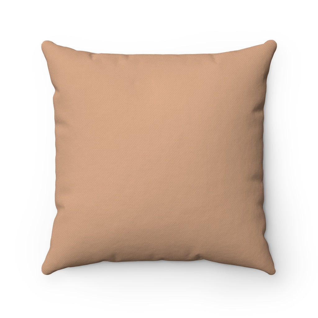Pink Spun Polyester Square Pillow