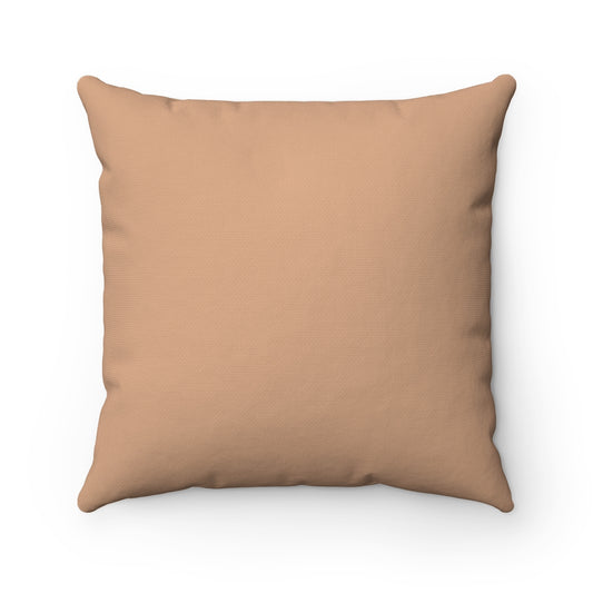 Pink Spun Polyester Square Pillow