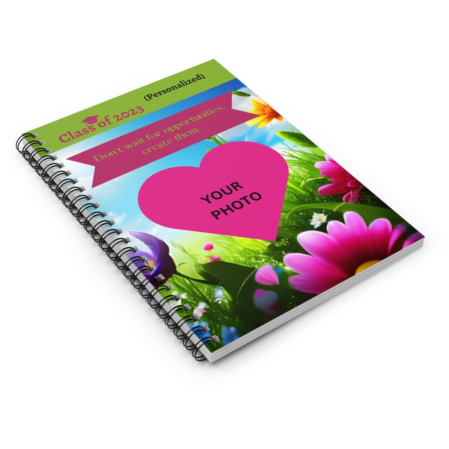 Class of 2023 Graduate Journal - (AA Young Lady 2) Ruled Line - (PERSONALIZED)