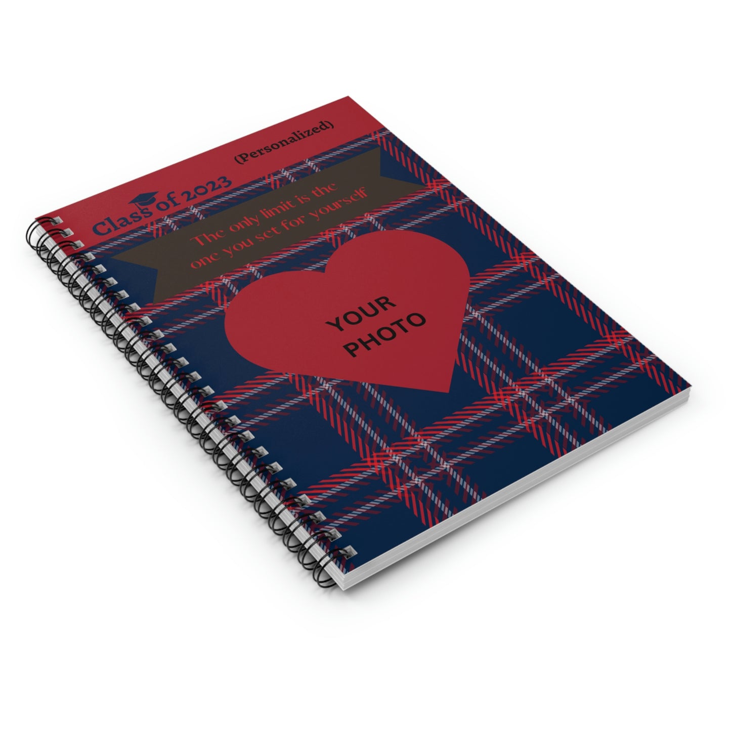 Class of 2023 Graduate Journal - (AA Young Man 2) Ruled Line - (PERSONALIZED)