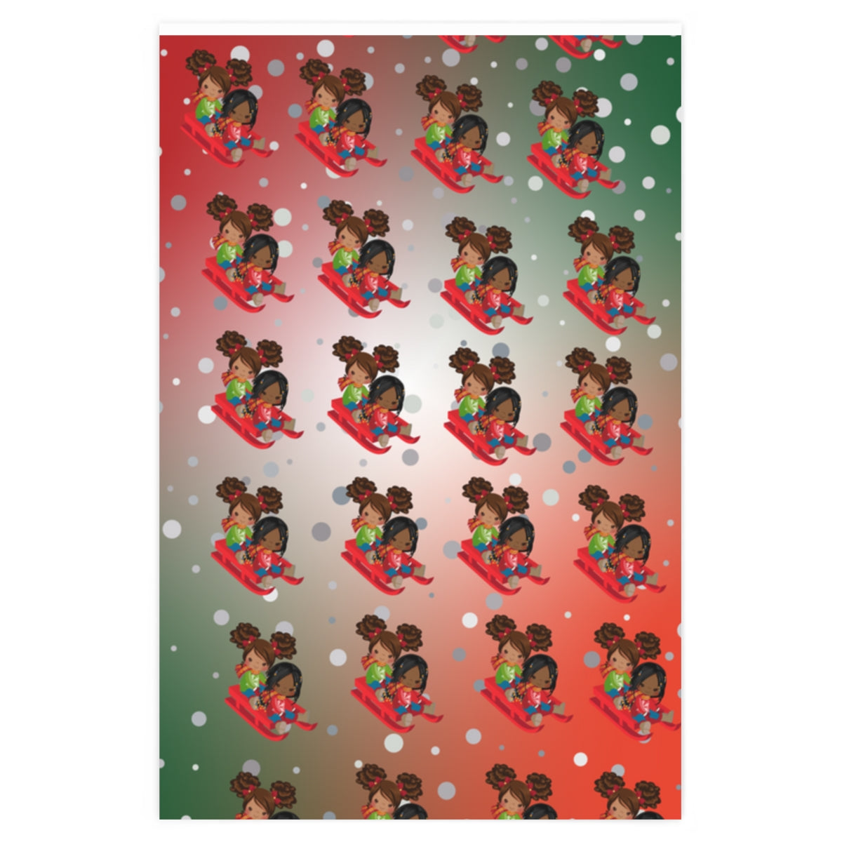 Best Friends Sledding - Wrapping Paper